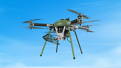 LS telcom drone for airborne spectrum monitoring and signal analysis, enhancing situational awareness.