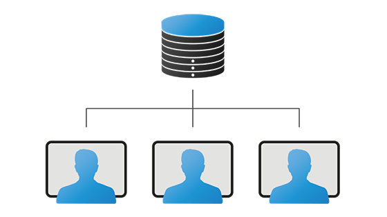 Multi-user database for all technical data